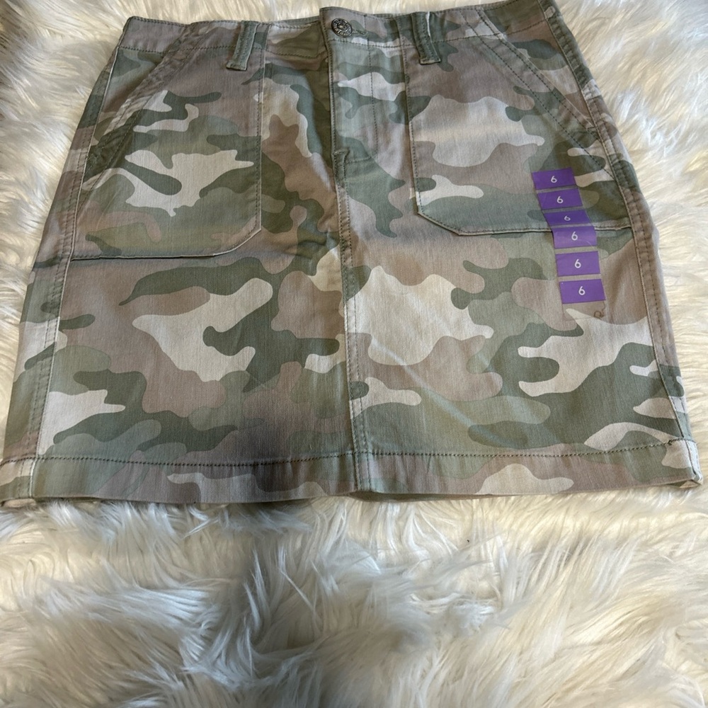 Seven7 Olive Camo Mini Skirt